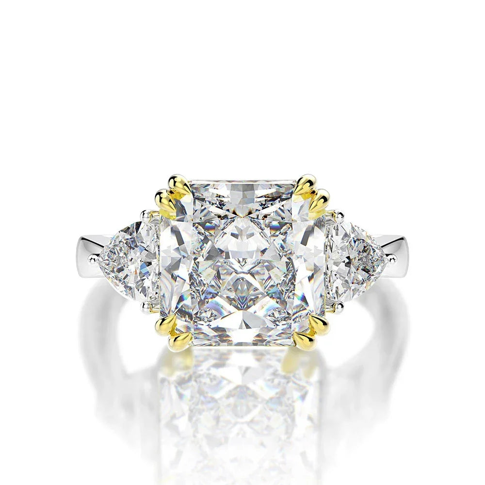 925 Sterling Silver 5CT G Color Lab Sapphire Gemstone Wedding Engagement Cocktail Ring Luxlife Brands