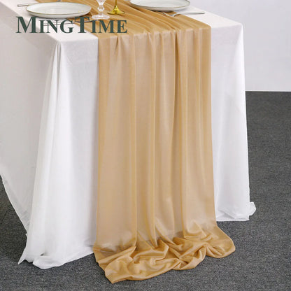 Sheer Chiffon Luxury Table Runner