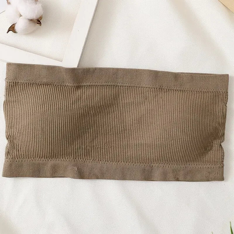 Women Strapless Top Seamless Bra Tube Top Invisible Bras Women's Underwear Sexy Wrap Bras Solid Color Sports Crop Top Bandeau