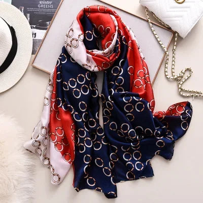 Luxury brand hijab summer women scarves soft long print silk scarves lady shawl and wrap 2022 pashmina bandana beach stoles