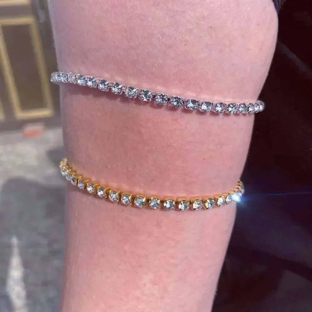 2021 Summer Beach Luxury Metal Sequin Single Layer Arm Chain Body Jewelry for Women Bling Rhinestone Bracelets Arm Accessories