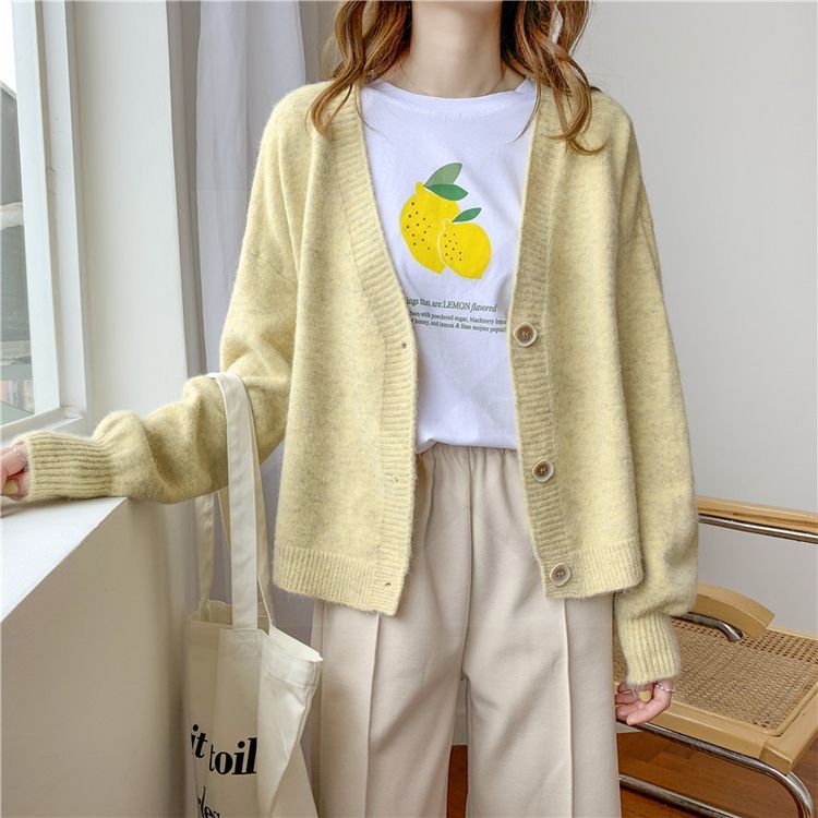 H.SA Women Sweater Cardigans Spring Solid Cashmere Sweater Coat Chic Korean style Casual Cardigans Roupa Jacket sueters mujer