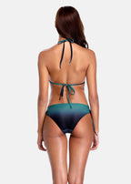 Anfilia Women's Bikini Set Gradient Swimwear Halter Swimsuit Side Bandage Bathing Suit Beachwear Sexy Bikini Luxlife Brands