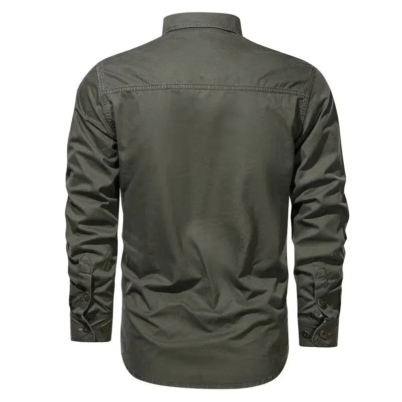 New Men&#39;s Casual Shirt 5XL 6XL Male Overshirt 2020 Military Cotton Shirts Men Brand Clothing Leisure Shirt Blouse AF1388