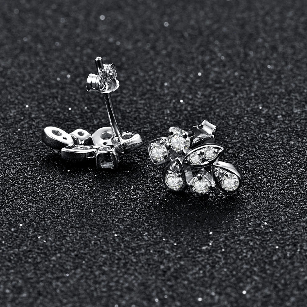 New Arrivals Moissanite Diamond 925 Sterling Silver Stud Earrings Passed Diamond Test Moissanite Fine Jewelry for Women Gift