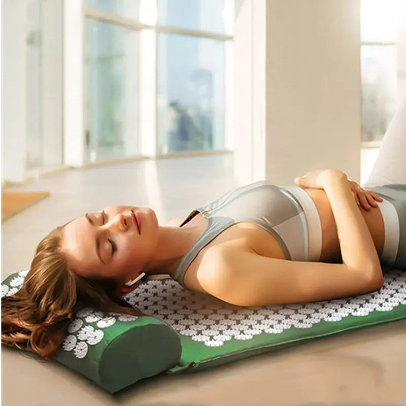 Massager Yoga Mat Cushion acupressure Massage Mat Sets Spike Fitness yoga Pilates Relieve Stress Back Pain Applicator kuznetsov