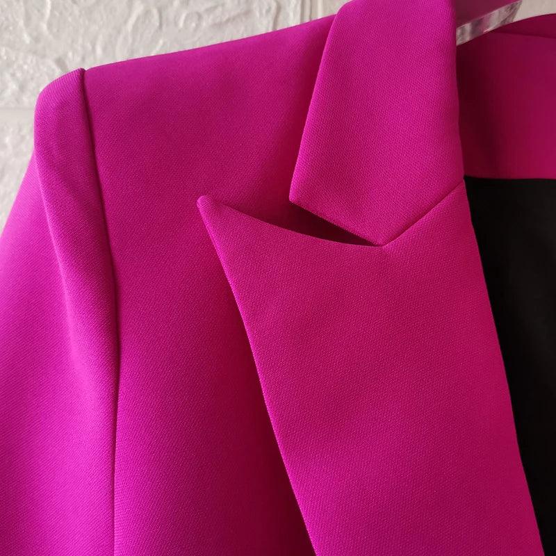 Single Button Flared Pants Blazer + Pants Suit Set