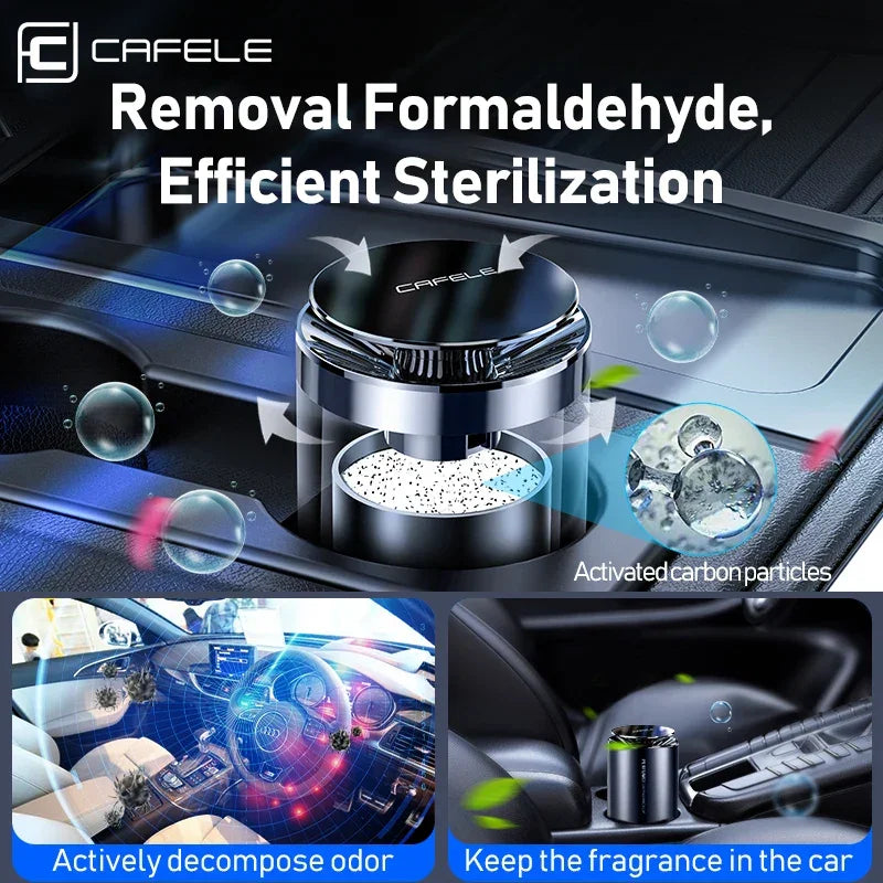 CAFELE Car Air Freshener Luxury Car Fragrance Aromatherapy With Perfume And  Solid Balm Contains Activated Carbon Car Flavoring