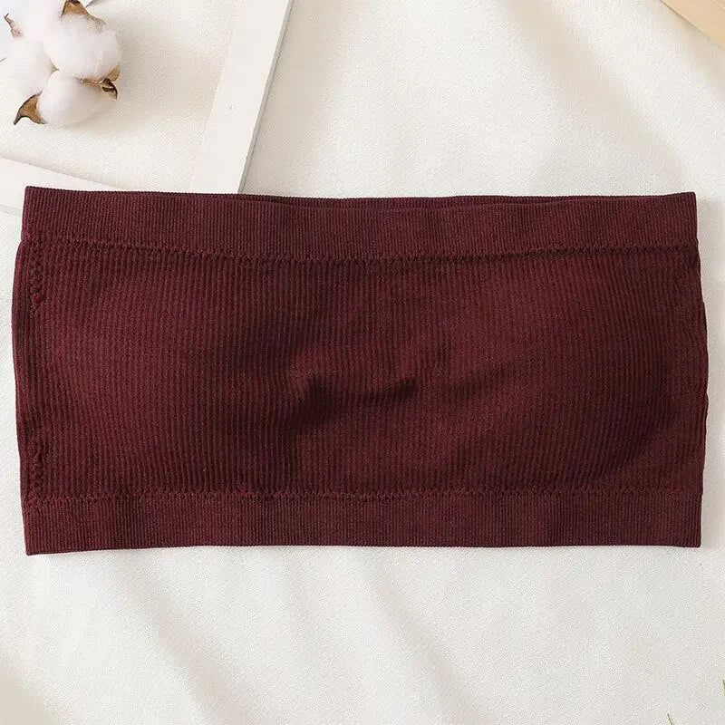 Women Strapless Top Seamless Bra Tube Top Invisible Bras Women's Underwear Sexy Wrap Bras Solid Color Sports Crop Top Bandeau