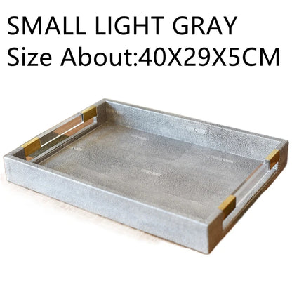 Eco Lux Leather, Metal & Acrylic Tray