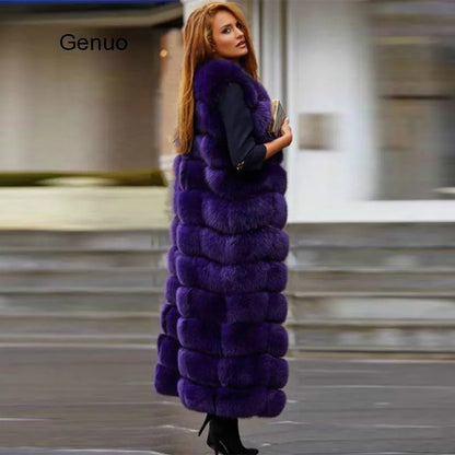 Luxury Faux Fox Fur Winter Jacket LUXLIFE BRANDS