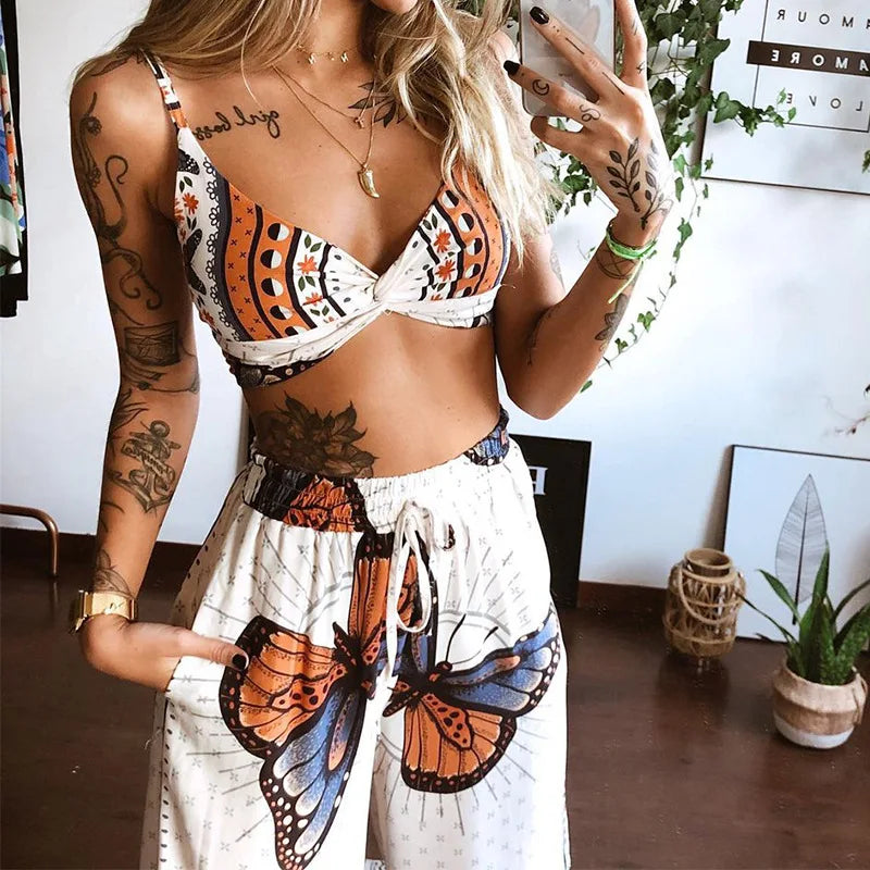 Boho Beach Too & Wide Leg Pants