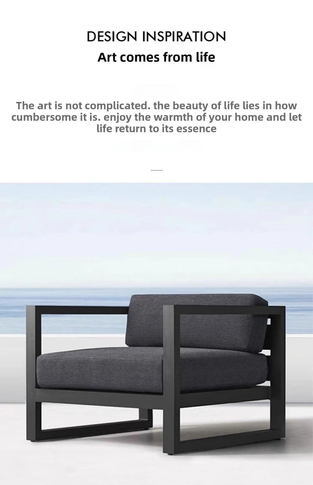 Modern Luxury Aluminum Alloy Leisure Sofa Set Waterproof Sunshade for Outdoor Patio Garden Terrace Sunroom Living Room Luxlife Brands