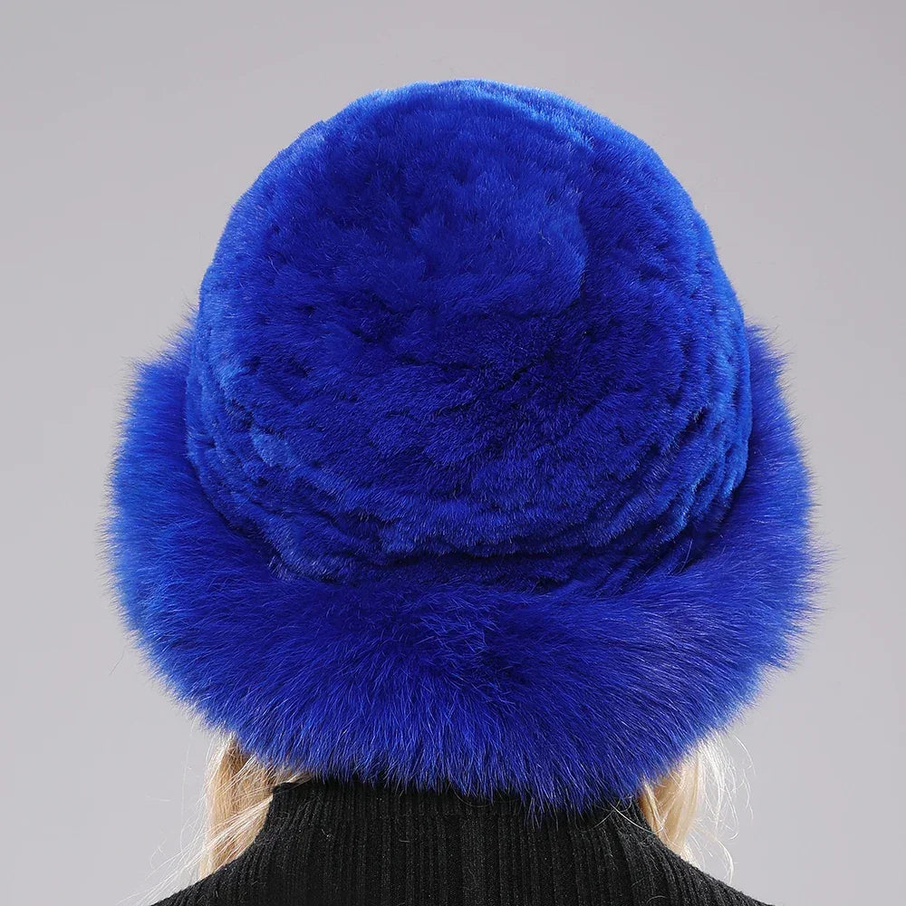 Bella Rabbit Fur Hat LUXLIFE BRANDS