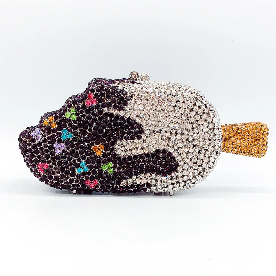 Bling Ice Cream Shaped Evening Clutch