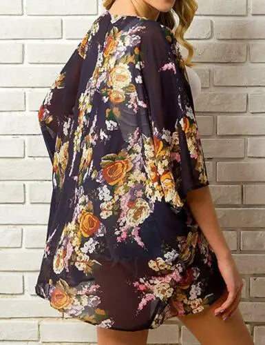 Boho Floral Beach Kimono