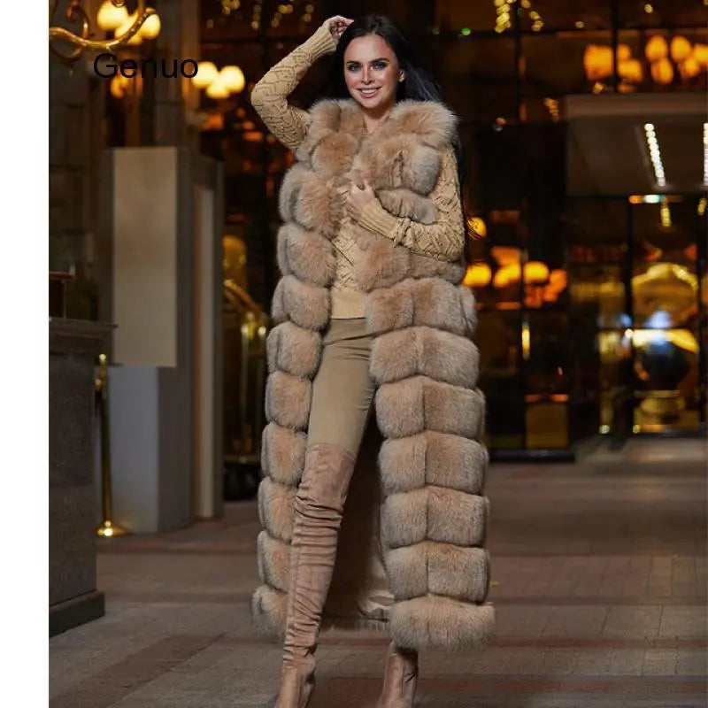 Luxury Faux Fox Fur Winter Jacket LUXLIFE BRANDS