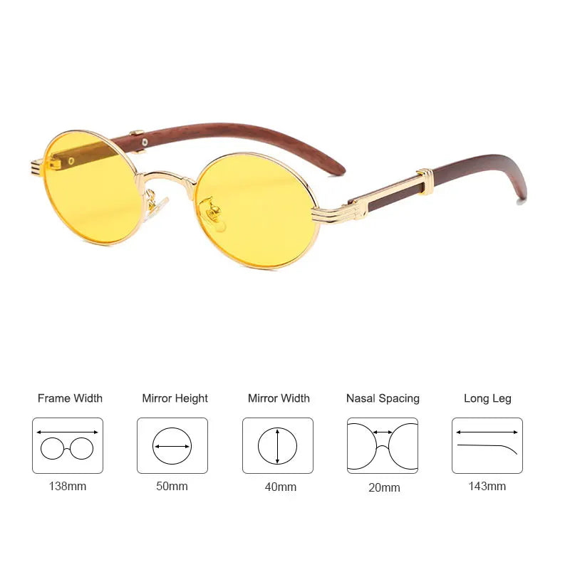 CATERSIDE 2022 Luxury Brand Designer Glasses Man Retro Classic Round Oval Sunglasses Men Fashion Popular Travel Wooden Shades LUXLIFE BRANDS