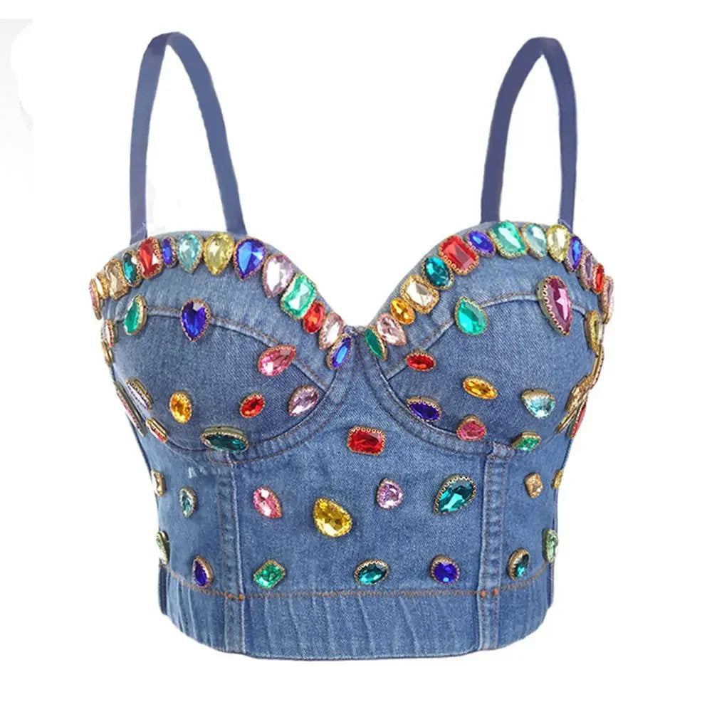 Irene Tinnie Sexy Cute Hole Cartoon Decoration Push Up Bustier Women's Bralette Cropped Top Vest Plus Size