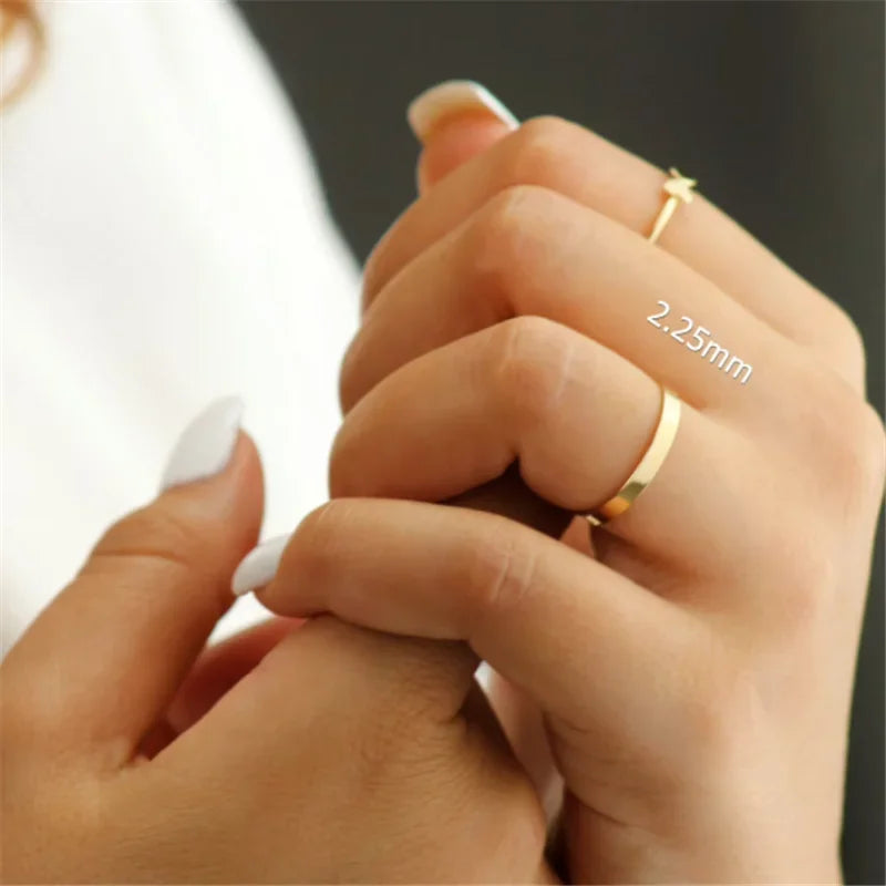 LOVE 14K Gold 2.25mm Flat Ring