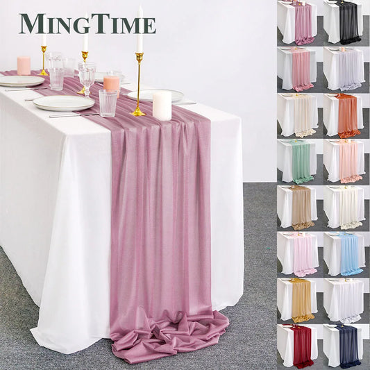 Sheer Chiffon Luxury Table Runner