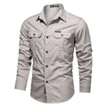 New Men's Casual Shirt 5XL 6XL Male Overshirt 2020 Military Cotton Shirts Men Brand Clothing Leisure Shirt Blouse AF1388