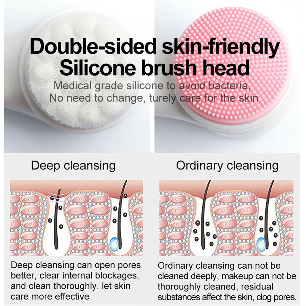 Facial Massage 2 in 1 Silicone Skin Care Brush LUXLIFE BRANDS