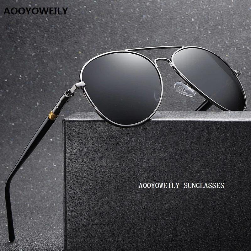 Luxury Men's Polarized Sunglasses Driving Sun Glasses For Men Women Brand Designer Male Vintage Black Pilot Sunglasses UV400 Luxlife Brands