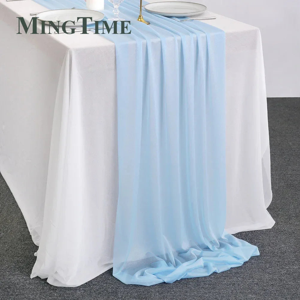 Sheer Chiffon Luxury Table Runner