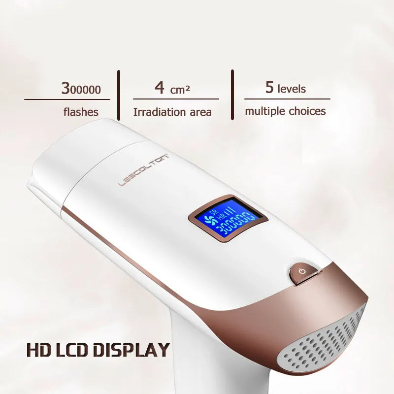 Lescolton 3in1 700000 Pulsed IPL Laser Hair Removal Device Permanent Hair Removal IPL Laser Epilator Armpit Hair Removal Machine LUXLIFE BRANDS