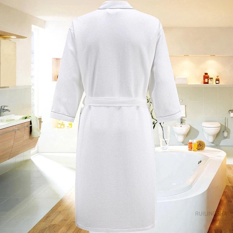 LUXMAN 5 Star Hotel 100% Cotton Waffle Bathrobe LUXLIFE BRANDS