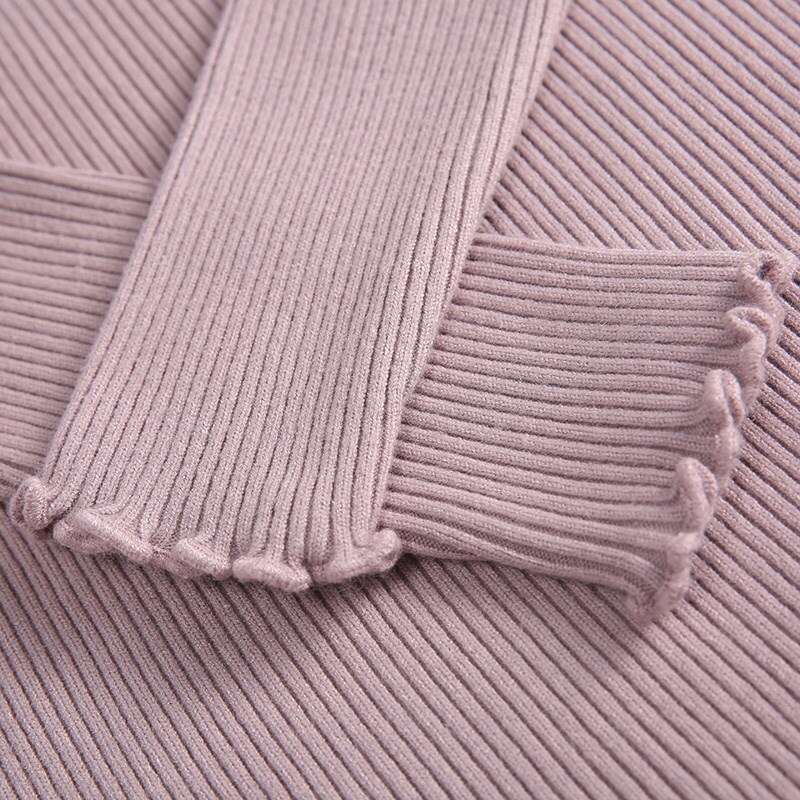 2023 Autumn Winter High Elastic Slim Sweater Women Turtleneck Ruched Sweater Fashion Knitted Pullovers Soft Warm Tops Pull 6785