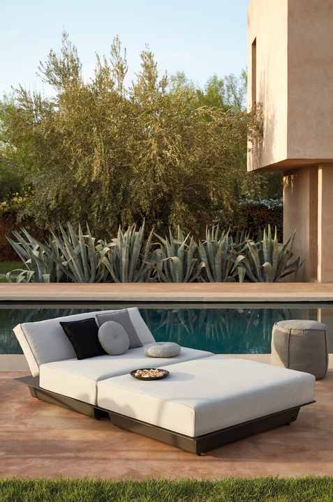 Couch Outdoor Furniture Set Lounge Garden Sofa Beach Hotel Poolside Patio Lounge Aluminium Sun Bed