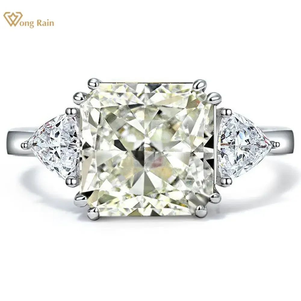925 Sterling Silver 5CT G Color Lab Sapphire Gemstone Wedding Engagement Cocktail Ring Luxlife Brands
