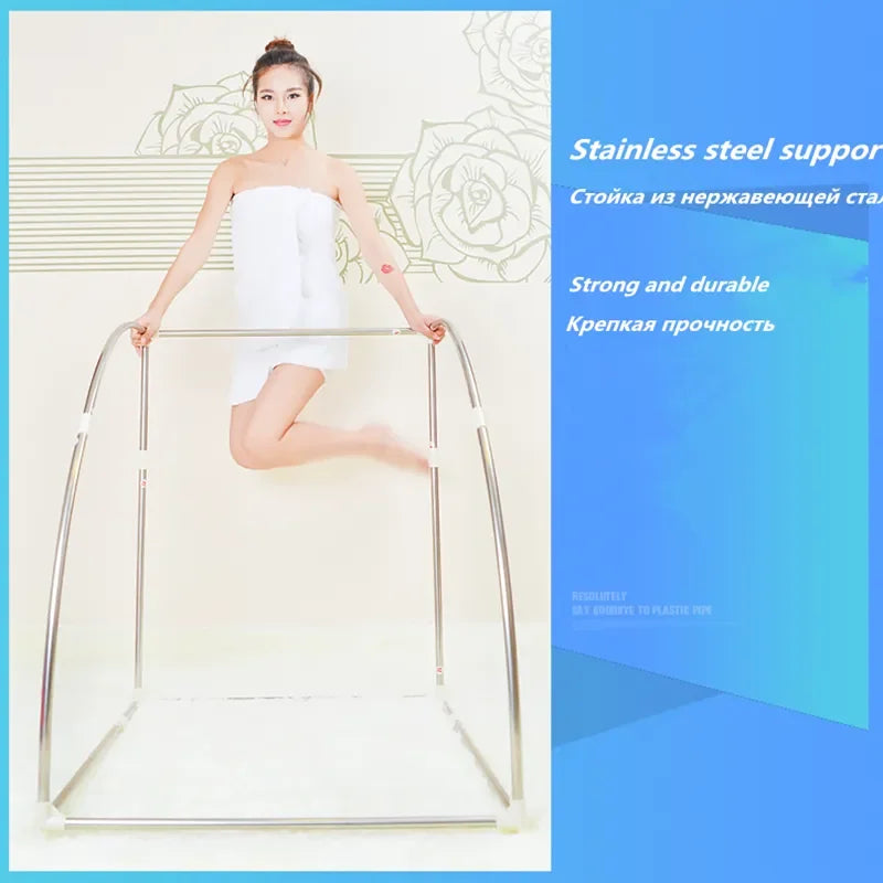 Portable Sauna Household Steam Room Beneficial Skin 2.0L Machine Slimming Bath SPA Health Simple Joint Steel Frame LUXLIFE BRANDS
