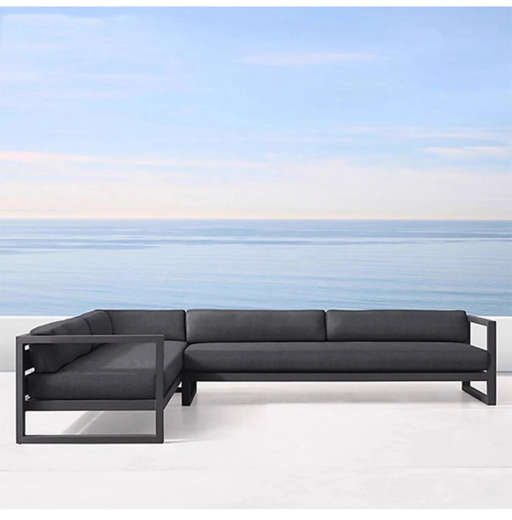 Modern Luxury Aluminum Alloy Leisure Sofa Set Waterproof Sunshade for Outdoor Patio Garden Terrace Sunroom Living Room Luxlife Brands