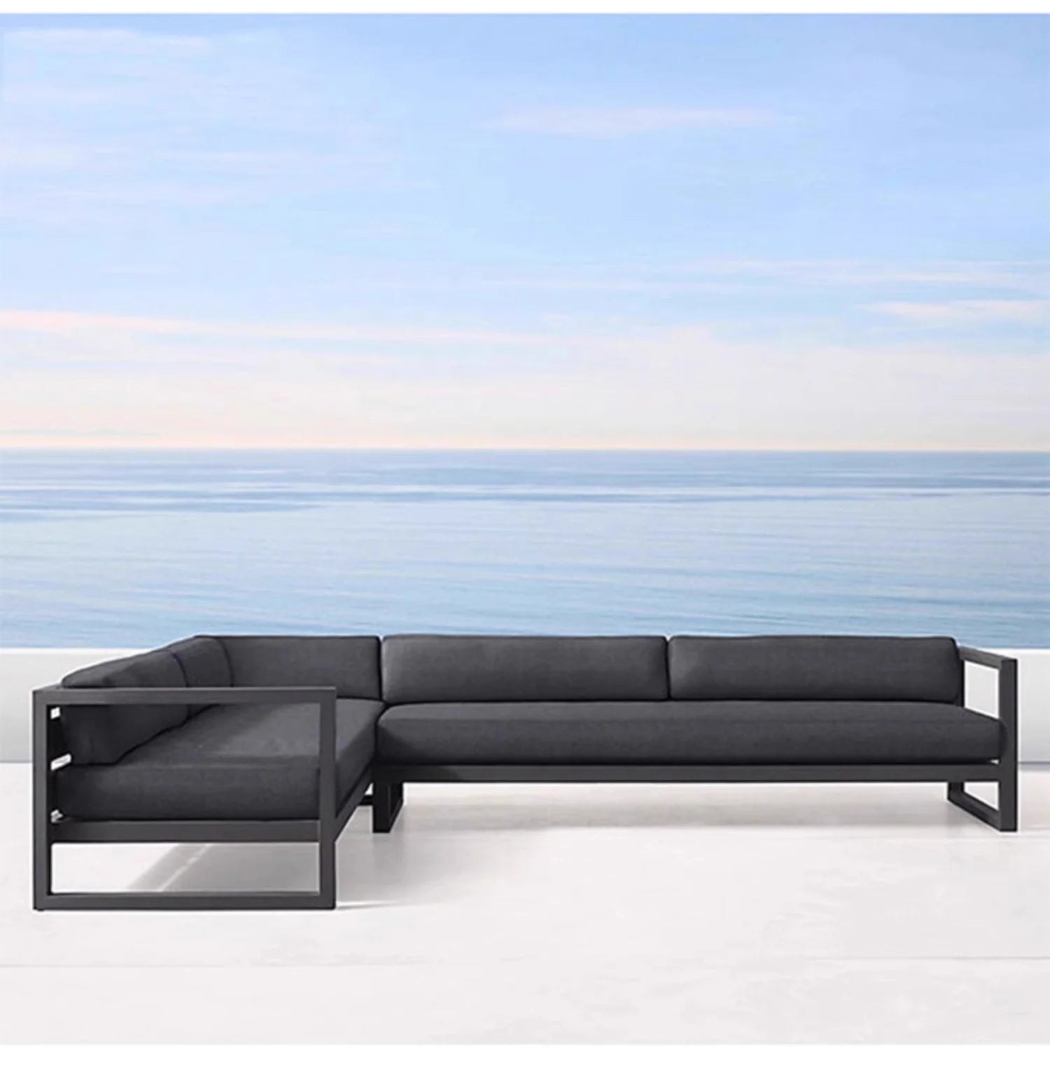 Modern Luxury Aluminum Alloy Leisure Sofa Set Waterproof Sunshade for Outdoor Patio Garden Terrace Sunroom Living Room Luxlife Brands