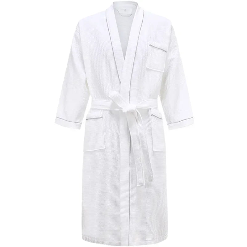 LUXMAN 5 Star Hotel 100% Cotton Waffle Bathrobe LUXLIFE BRANDS