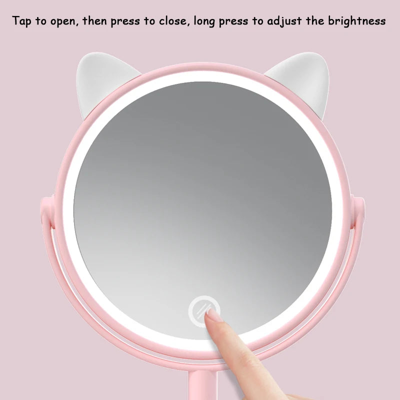 Kitty LED Makeup Mirror AAA/USB LUXLIFE BRANDS