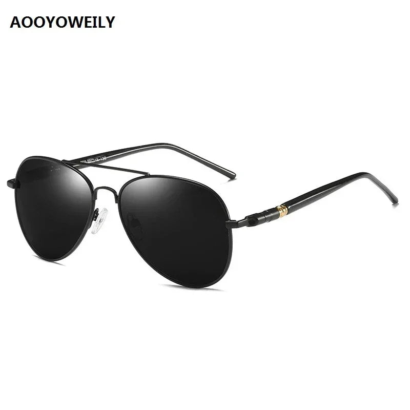 Luxury Men's Polarized Sunglasses Driving Sun Glasses For Men Women Brand Designer Male Vintage Black Pilot Sunglasses UV400 Luxlife Brands