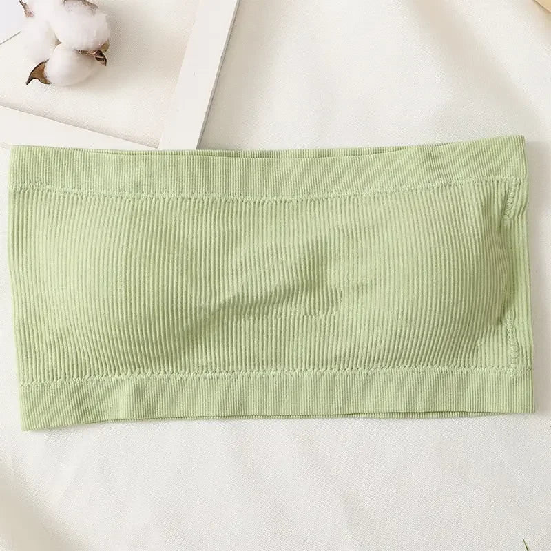 Women Strapless Top Seamless Bra Tube Top Invisible Bras Women's Underwear Sexy Wrap Bras Solid Color Sports Crop Top Bandeau