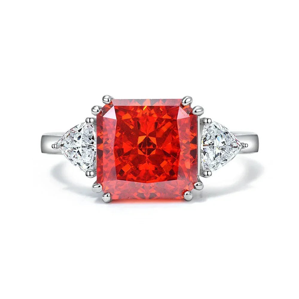 925 Sterling Silver 5CT G Color Lab Sapphire Gemstone Wedding Engagement Cocktail Ring Luxlife Brands