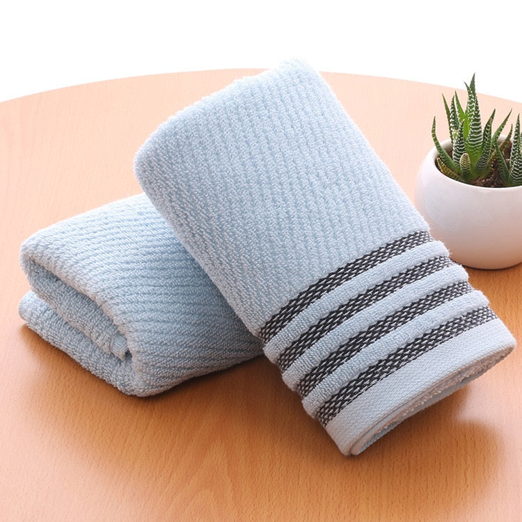 T086A Nice color New Water Absorbent small gift male female blue brown pink Cotton home hotel quick dry plaid stripe face towel
