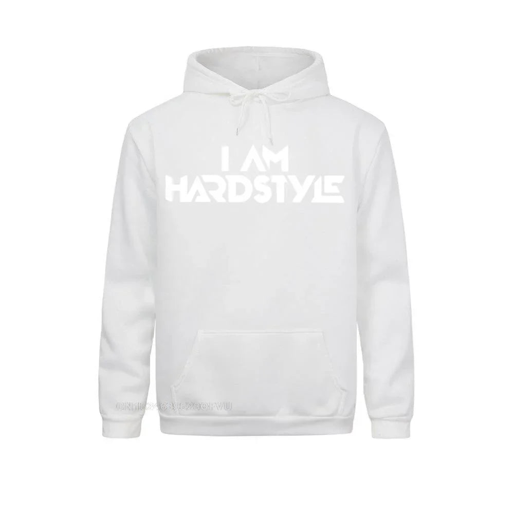 I Am Hardstyle Men Women Music Defqon Hardcore Dance Dj Techno Club Party Edm Pullover Hoodie Hoodie Premium Cotton Tops LUXLIFE BRANDS