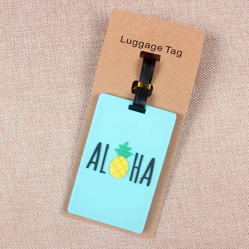 Pineapple Travel Accessories Creative Luggage Tag Silica Gel Suitcase ID Address Holder Baggage Boarding Tags Portable Label