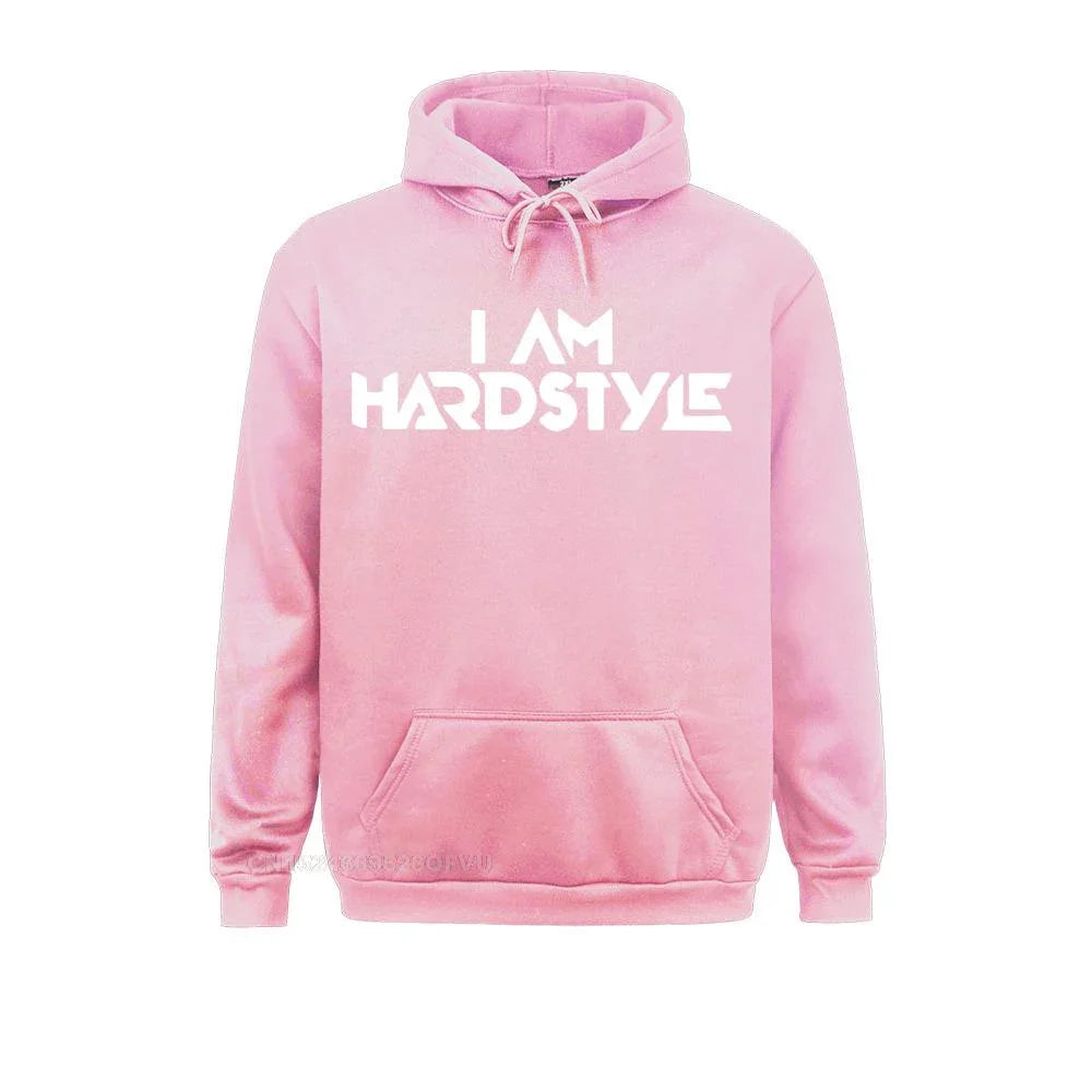 I Am Hardstyle Men Women Music Defqon Hardcore Dance Dj Techno Club Party Edm Pullover Hoodie Hoodie Premium Cotton Tops LUXLIFE BRANDS