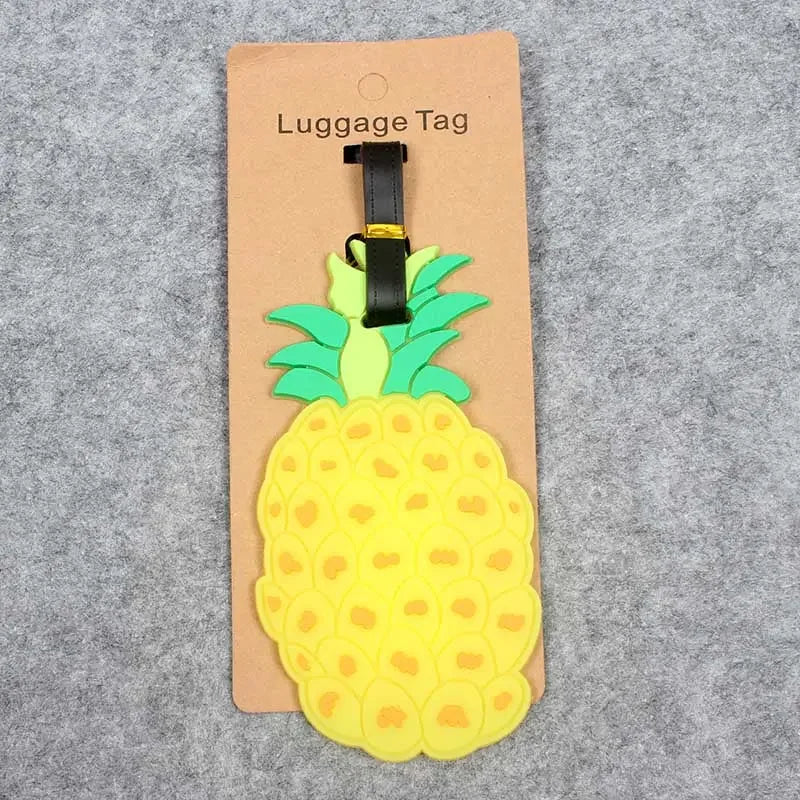 Pineapple Travel Accessories Creative Luggage Tag Silica Gel Suitcase ID Address Holder Baggage Boarding Tags Portable Label
