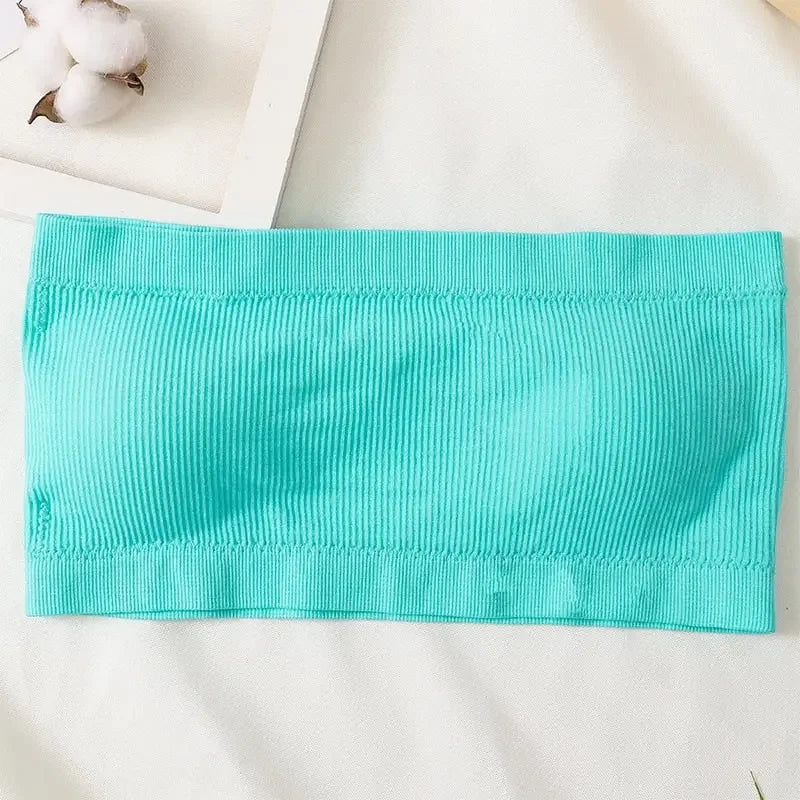 Women Strapless Top Seamless Bra Tube Top Invisible Bras Women's Underwear Sexy Wrap Bras Solid Color Sports Crop Top Bandeau