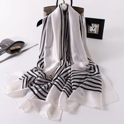 Luxury brand hijab summer women scarves soft long print silk scarves lady shawl and wrap 2022 pashmina bandana beach stoles