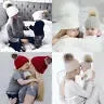 Winter Knit Mother & Child Beanie Pom Hat LUXLIFE BRANDS